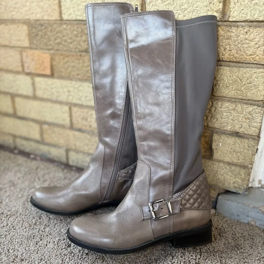 me too Taupe Knee High Riding Boots